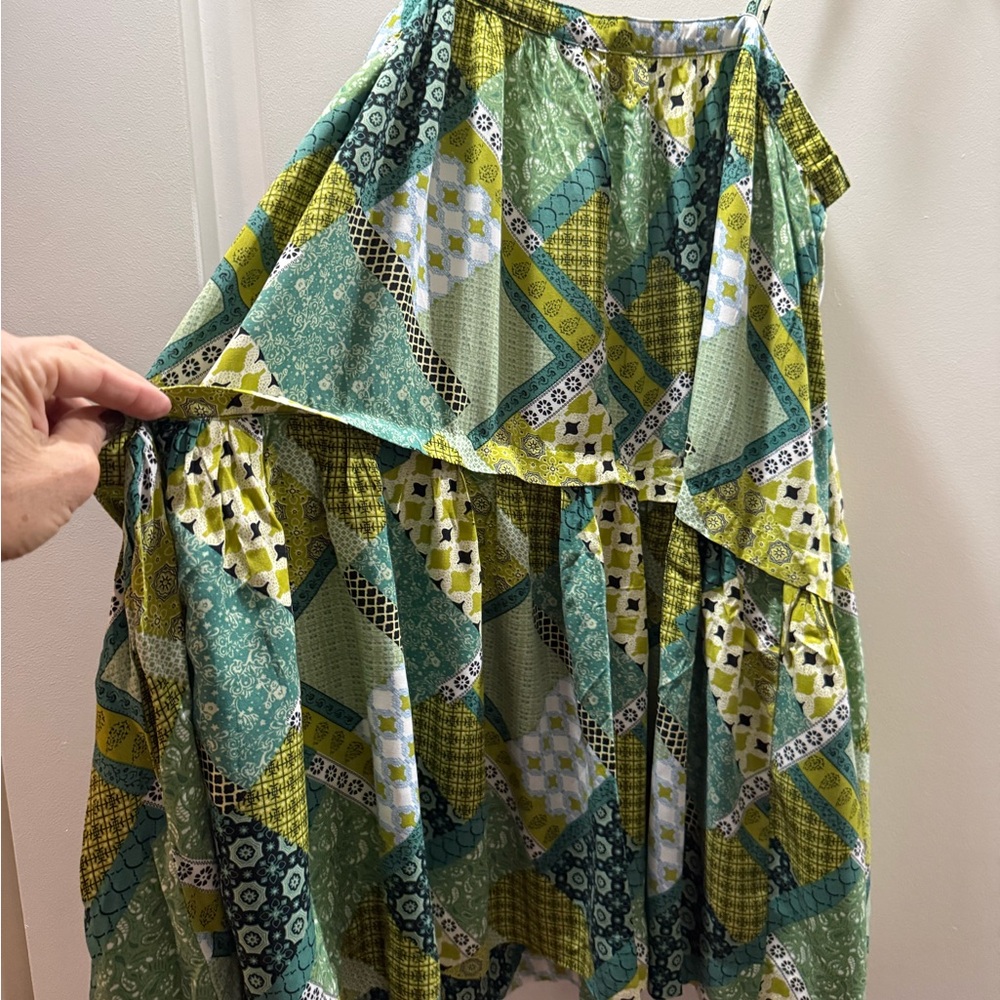 NATURAL LIFE Green Patchwork Print Spaghetti-Strap Tank - Picture 3 of 7